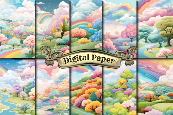 Download Whimsical Land Digital Paper - Paper Collection