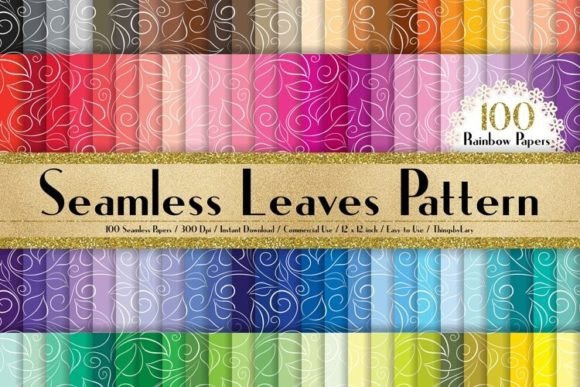 Download Seamless Leaves Pattern Papers - Paper Collection