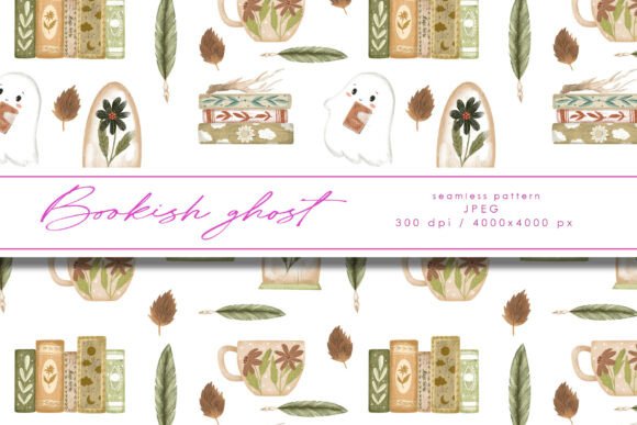 Download Bookish Ghost Whimsical Wallpaper - Paper Collection