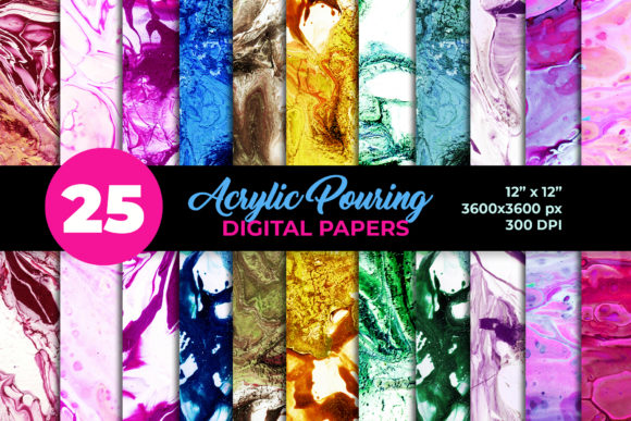 Download Acrylic Pour Digital Papers 12x12 - Paper Collection