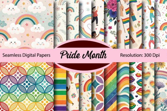 Download Pride Month Seamless Digital Paper - Paper Collection