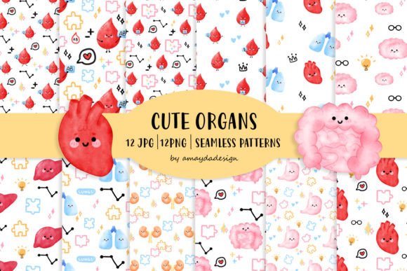 Download Cute Organ Patterns, Organ Digital Paper - Paper Collection