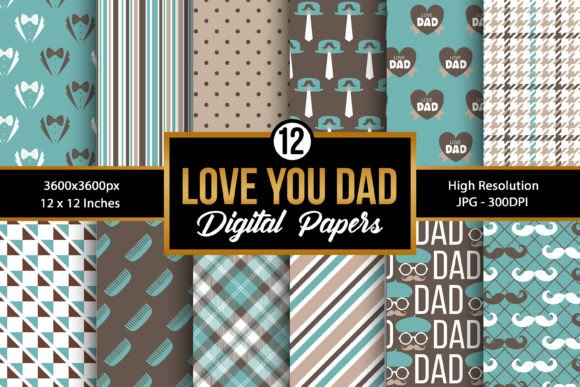 Download Father's Day Pattern, Dad Digital Papers - Paper Collection
