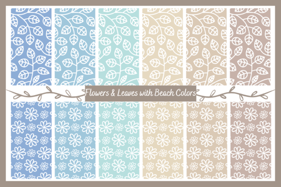 Download Seamless Flowers and Leaves Patterns - Leaves pattern Collection