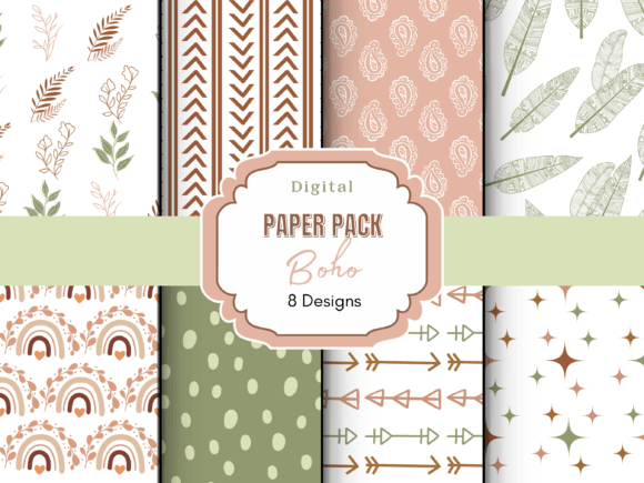 Download Boho Pattern Digital Paper - Paper Collection