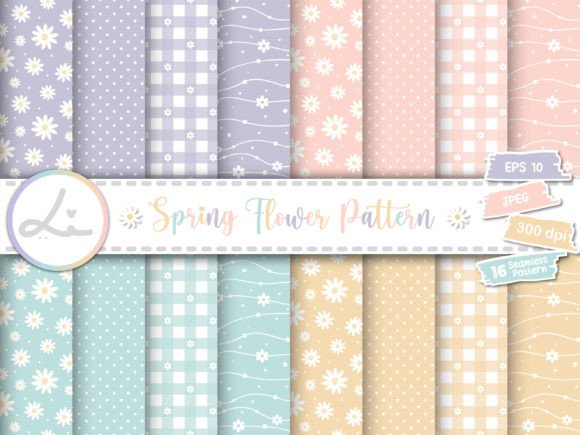 Download Cute Spring Flower Digital Papers - Paper Collection