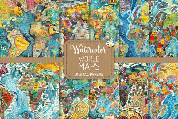 Download World Maps - Scrapbooking Papers - Paper Collection