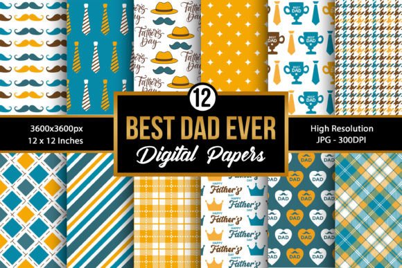 Download Father's Day Pattern Digital Papers - Paper Collection