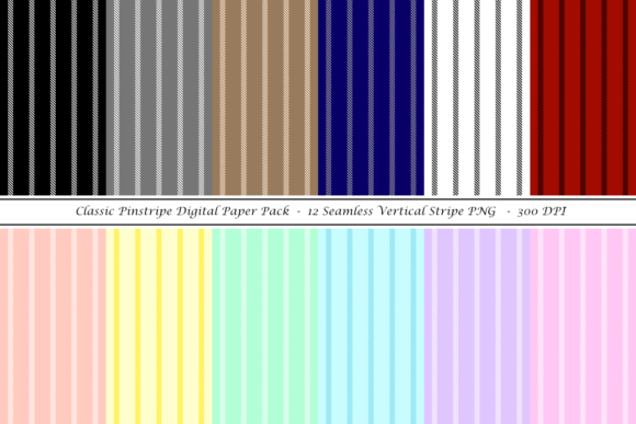 Download Classic Pinstripe Digital Paper Pack - Paper Collection