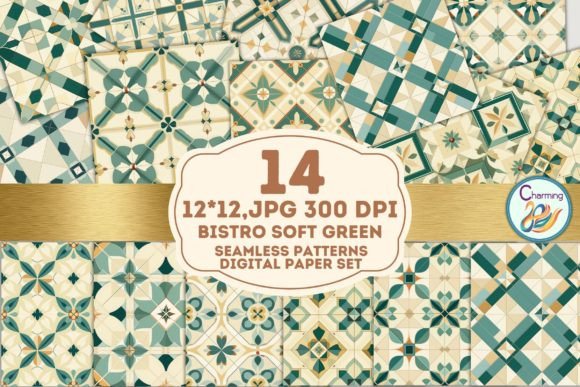 Download Digital Papers Set: Vintage Soft Green - Paper Collection