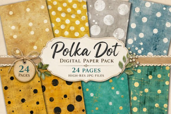 Download Grunge Polka Dot Junk Journal Paper - Paper Collection
