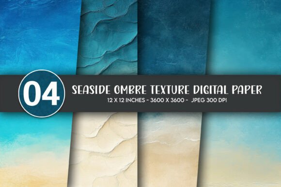 Download Seaside Ombre Texture Digital Paper - Paper Collection