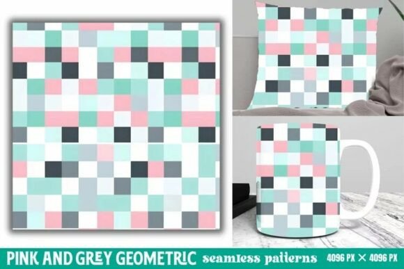 Download Pink and Grey Geometric Digital Paper - Paper Collection