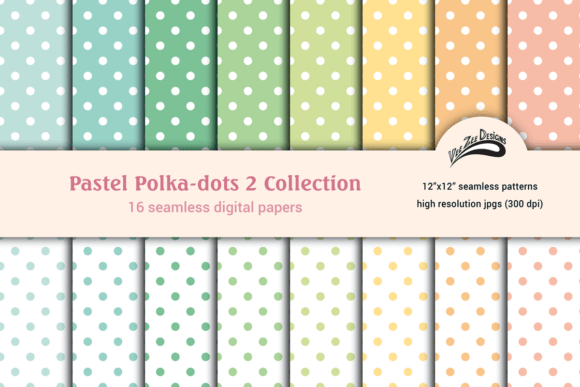 Download Pastel Polka Dots Digital Paper Bundle - Paper Collection