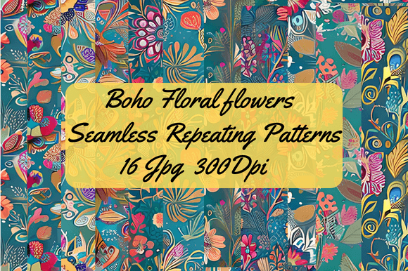 Download Boho Floral Seamless Repeating Patterns - Seamless repeating patterns Collection
