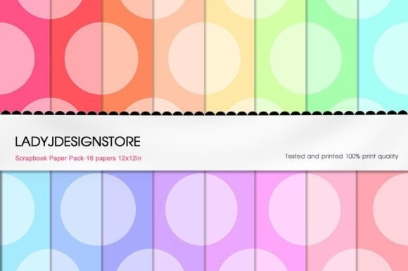 Download Digital Rainbow Scrapbook Paper Pack - Paper Collection