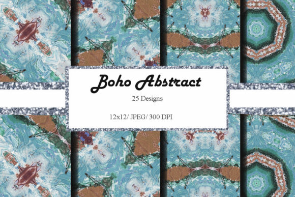 Download 12x12 Digital Paper Boho Abstract Old - Paper Collection