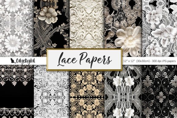 Download Lace Scrapbooking Papers - Paper Collection
