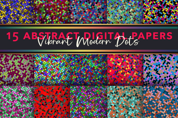 Download Colorful Modern Dots Digital Paper Set - Paper Collection