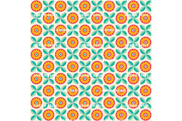 Download Retro Abstract Flowers &amp; Leaves Pattern - Leaves pattern Collection