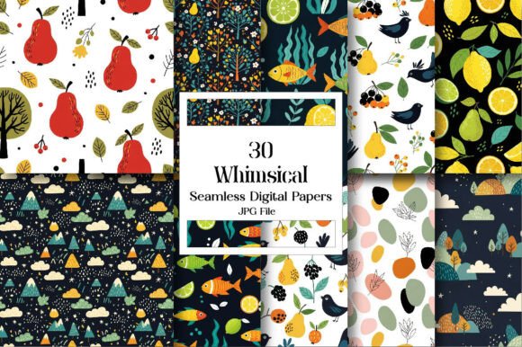 Download Whimsical Digital Paper Pack - Paper Collection