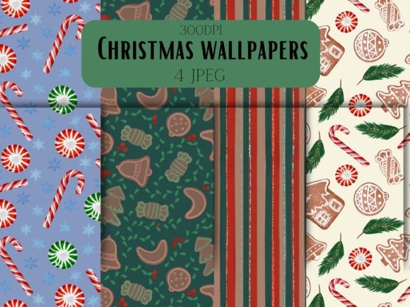 Download Christmas Spirit Digital Wallpaper - Paper Collection