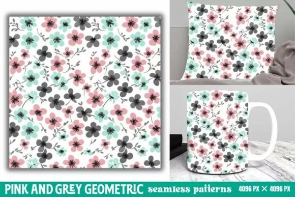 Download Pink and Grey Geometric Digital Paper - Paper Collection