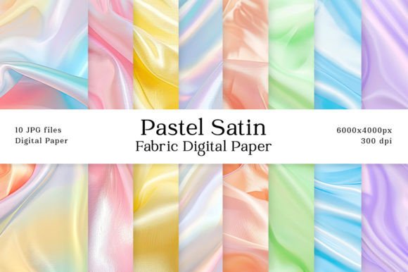 Download Pastel Silky Satin Fabric Digital Paper - Paper Collection