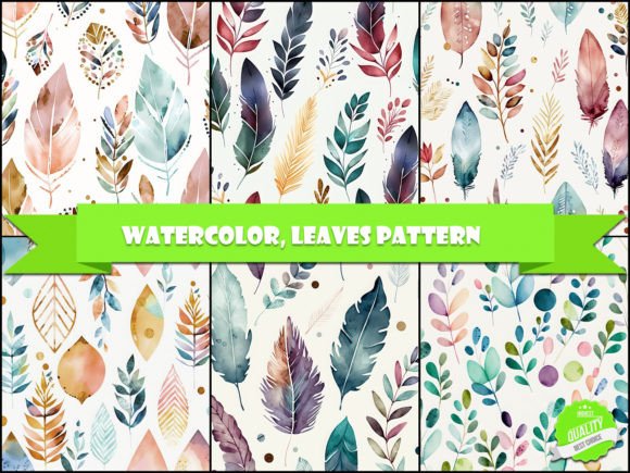 Download Watercolor, Leaves Pattern - Leaves pattern Collection