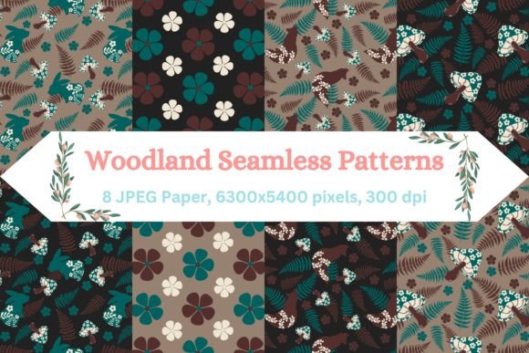Download Woodland Digital Paper Pack - Paper Collection