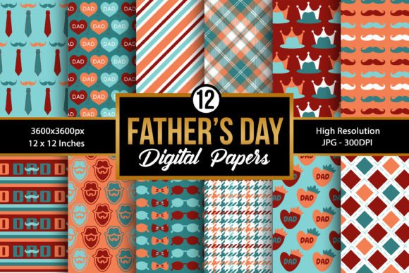 Download Father's Day Pattern Digital Papers - Paper Collection