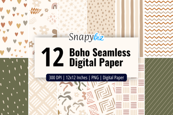 Download Boho Seamless Digital Paper Pattern - Paper Collection