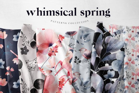 Download Whimsical Floral Digital Paper Pack - Paper Collection