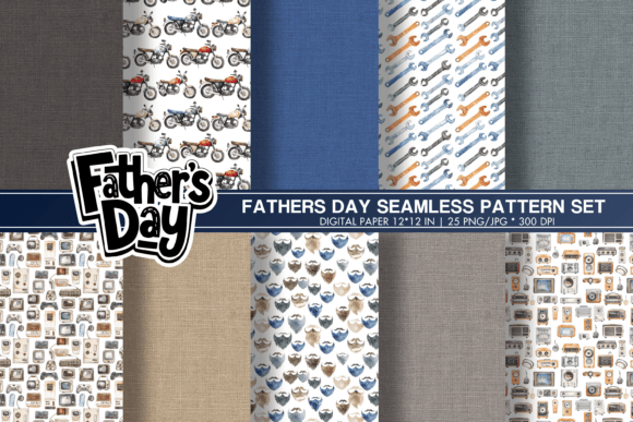 Download Fathers Day Pattern, Dad Digital Papers - Paper Collection