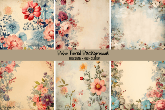 Download Boho Floral Background - Boho floral background Collection